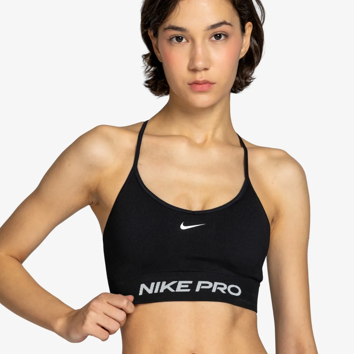 NIKE Sportski grudnjak W NP DF SMLS LS BRA WT 