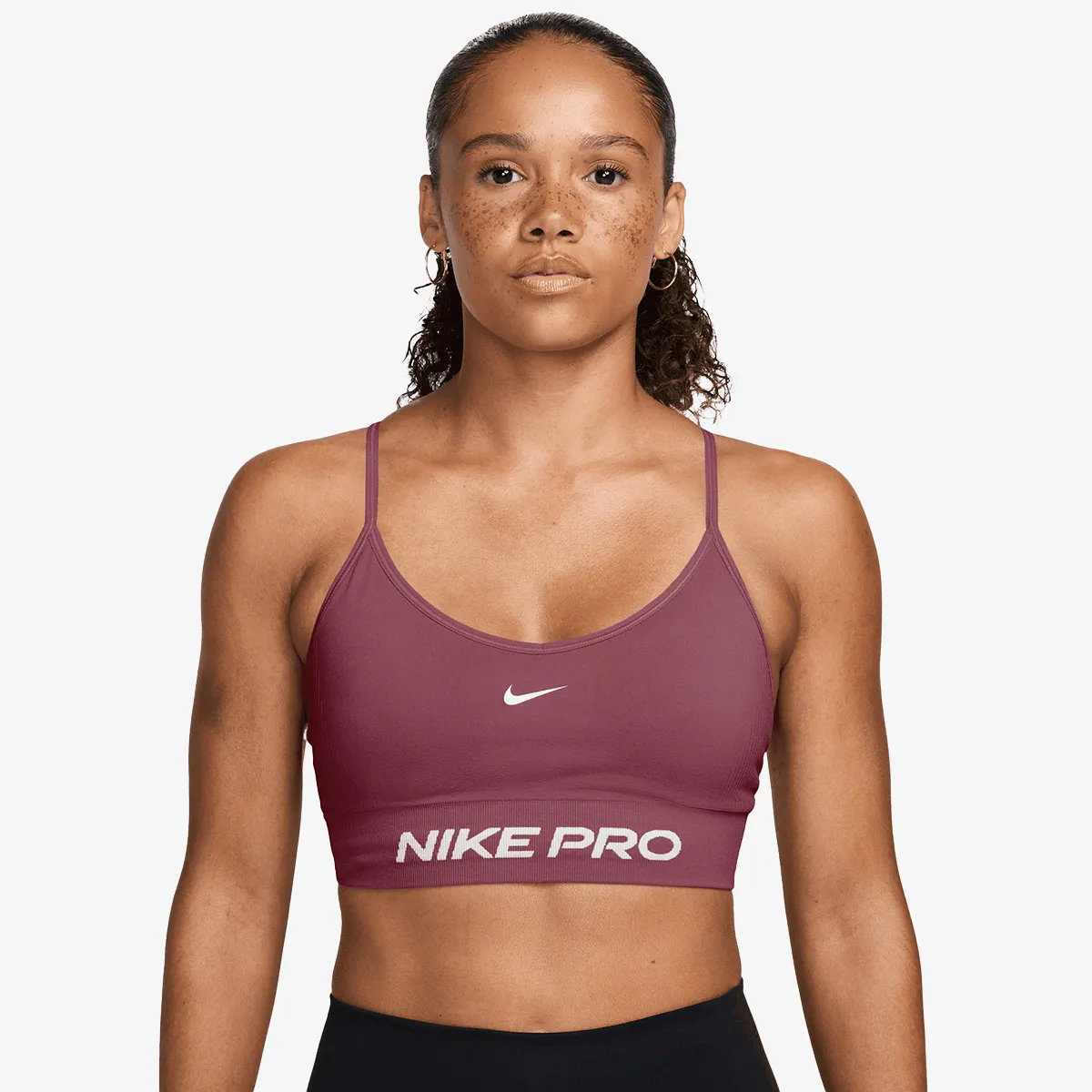 NIKE Sportski grudnjak W NP DF SMLS LS BRA WT 