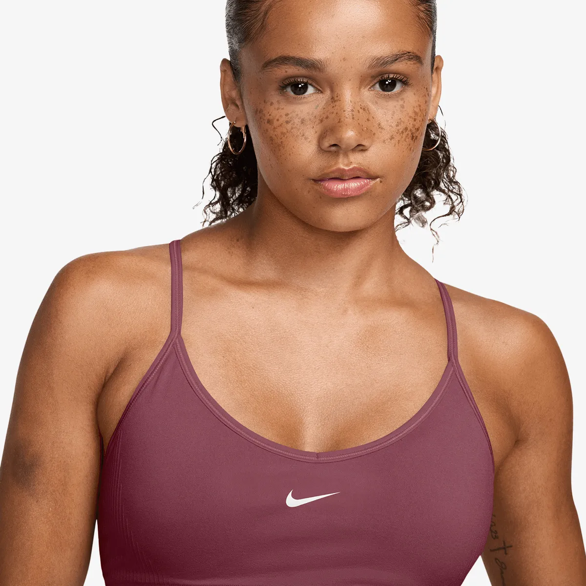 NIKE Sportski grudnjak W NP DF SMLS LS BRA WT 