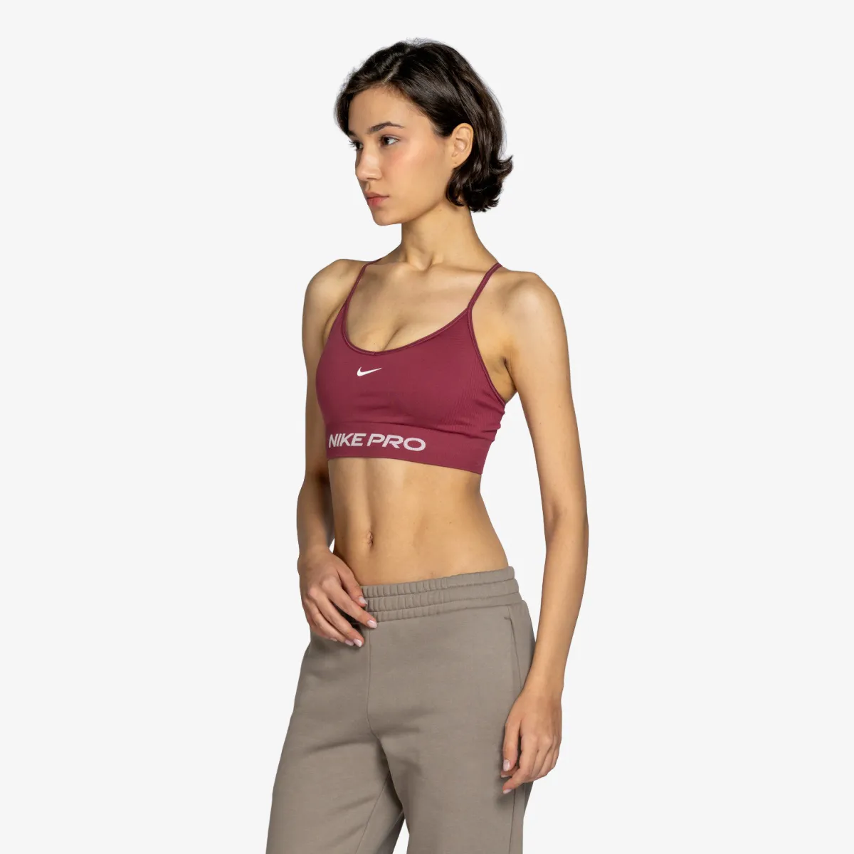 NIKE Sportski grudnjak W NP DF SMLS LS BRA WT 
