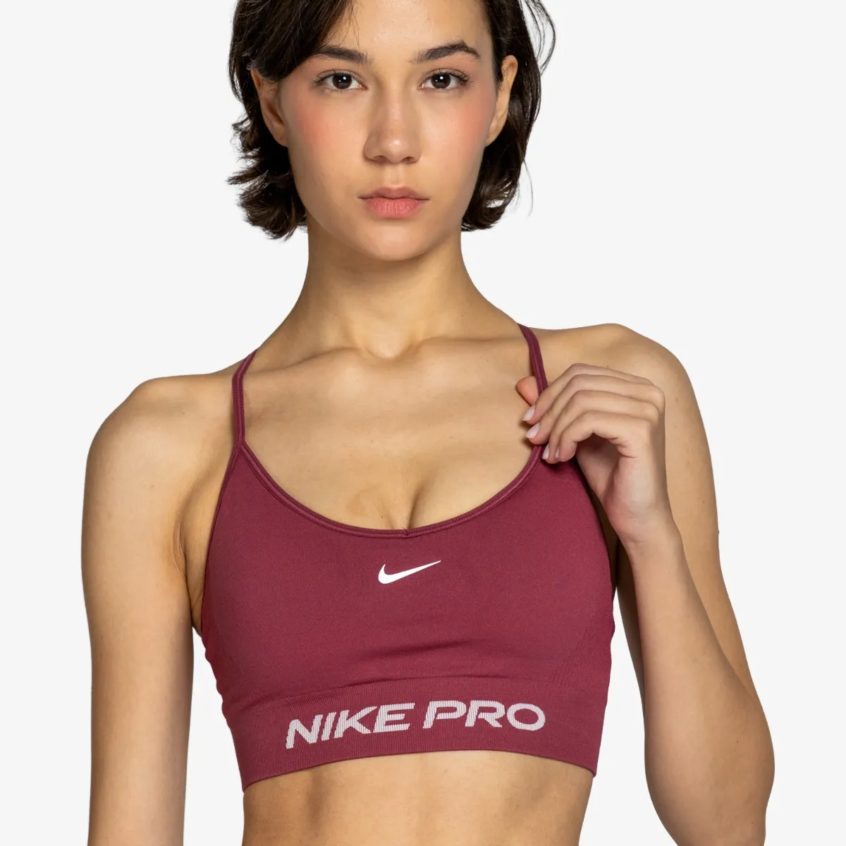 NIKE Sportski grudnjak W NP DF SMLS LS BRA WT 