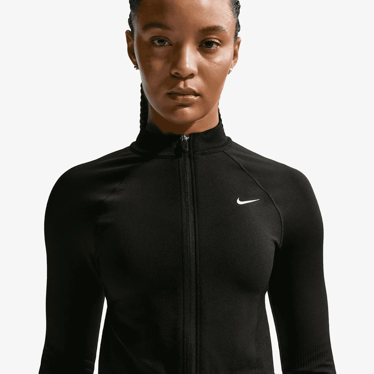NIKE Majica dugih rukava W NP DF SMLS FZ MIDLAYER WT