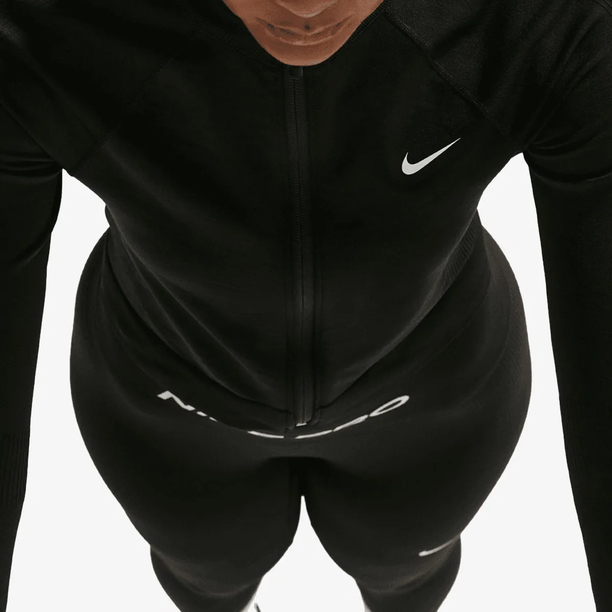 NIKE Majica dugih rukava W NP DF SMLS FZ MIDLAYER WT
