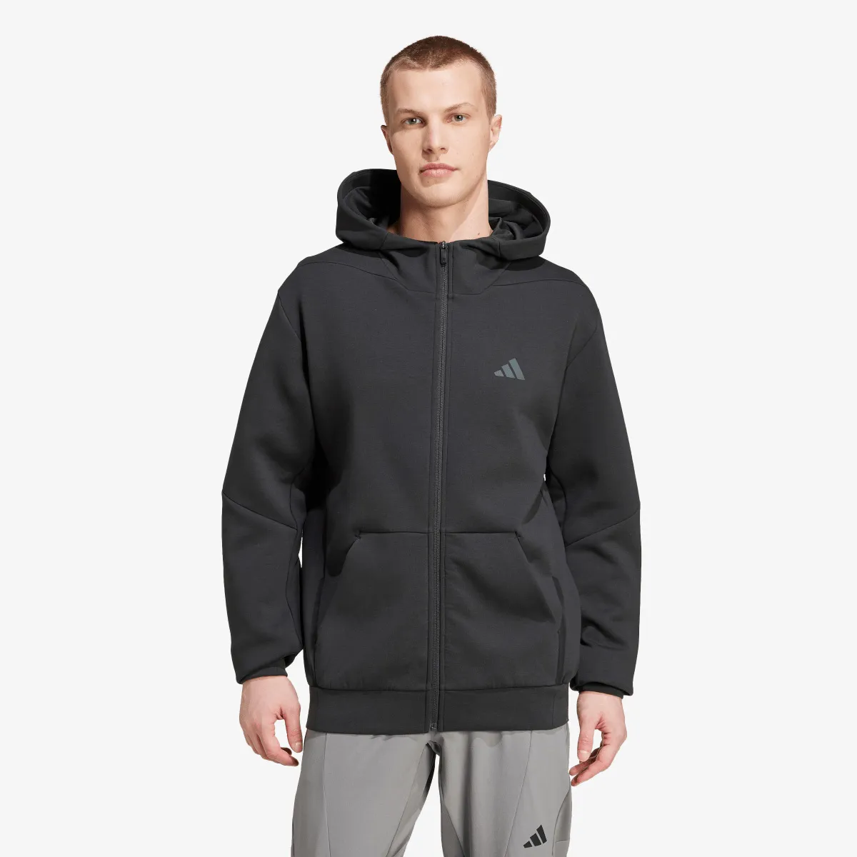 ADIDAS Majica s kapuljačom s patentom D4T FULL ZIP H 