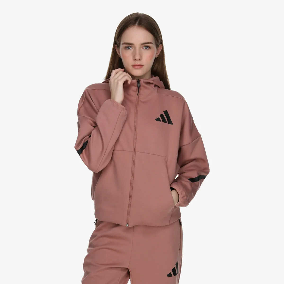 ADIDAS Majica s kapuljačom s patentom W Z.N.E. FZ 