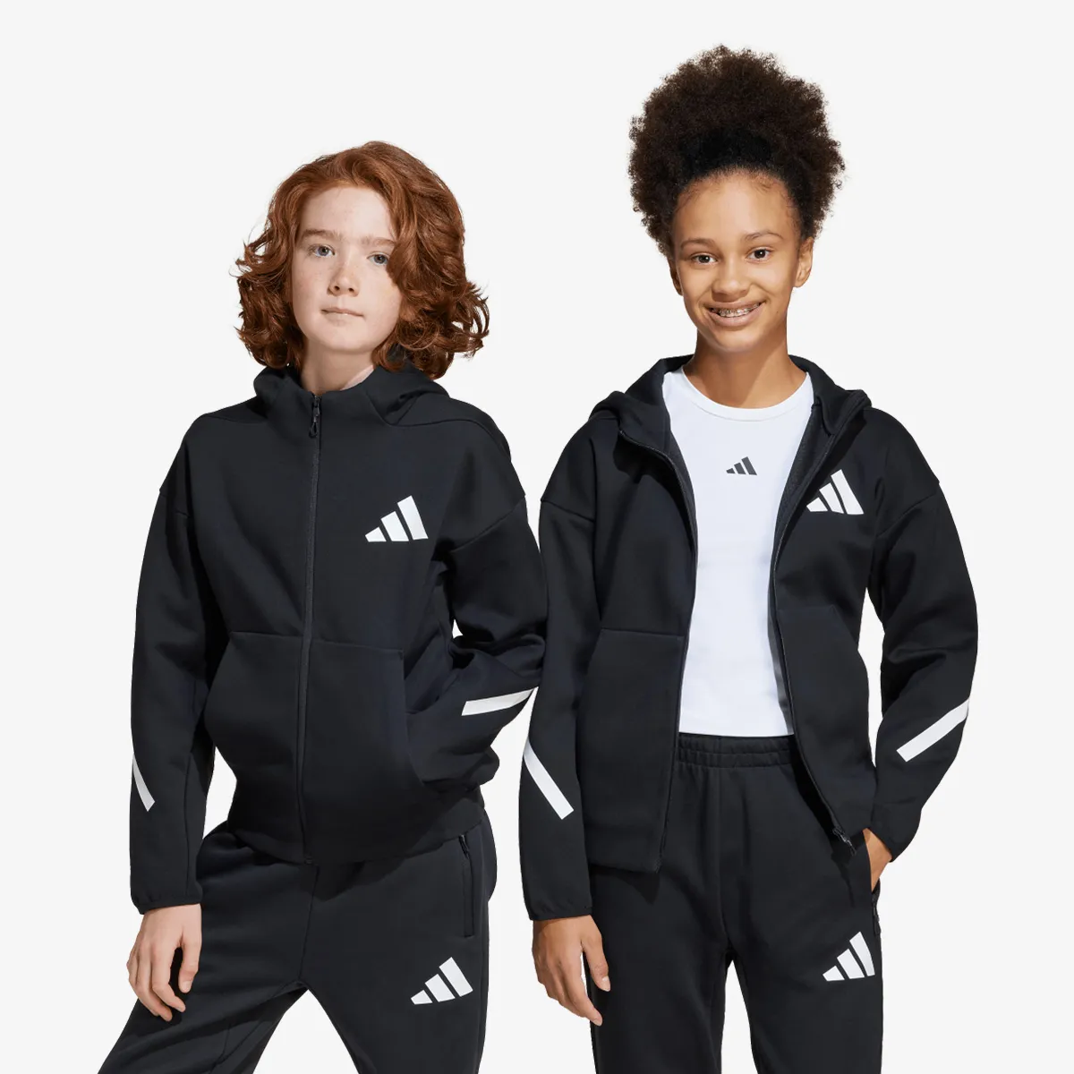 ADIDAS Majica s kapuljačom s patentom J Z.N.E.FZ 