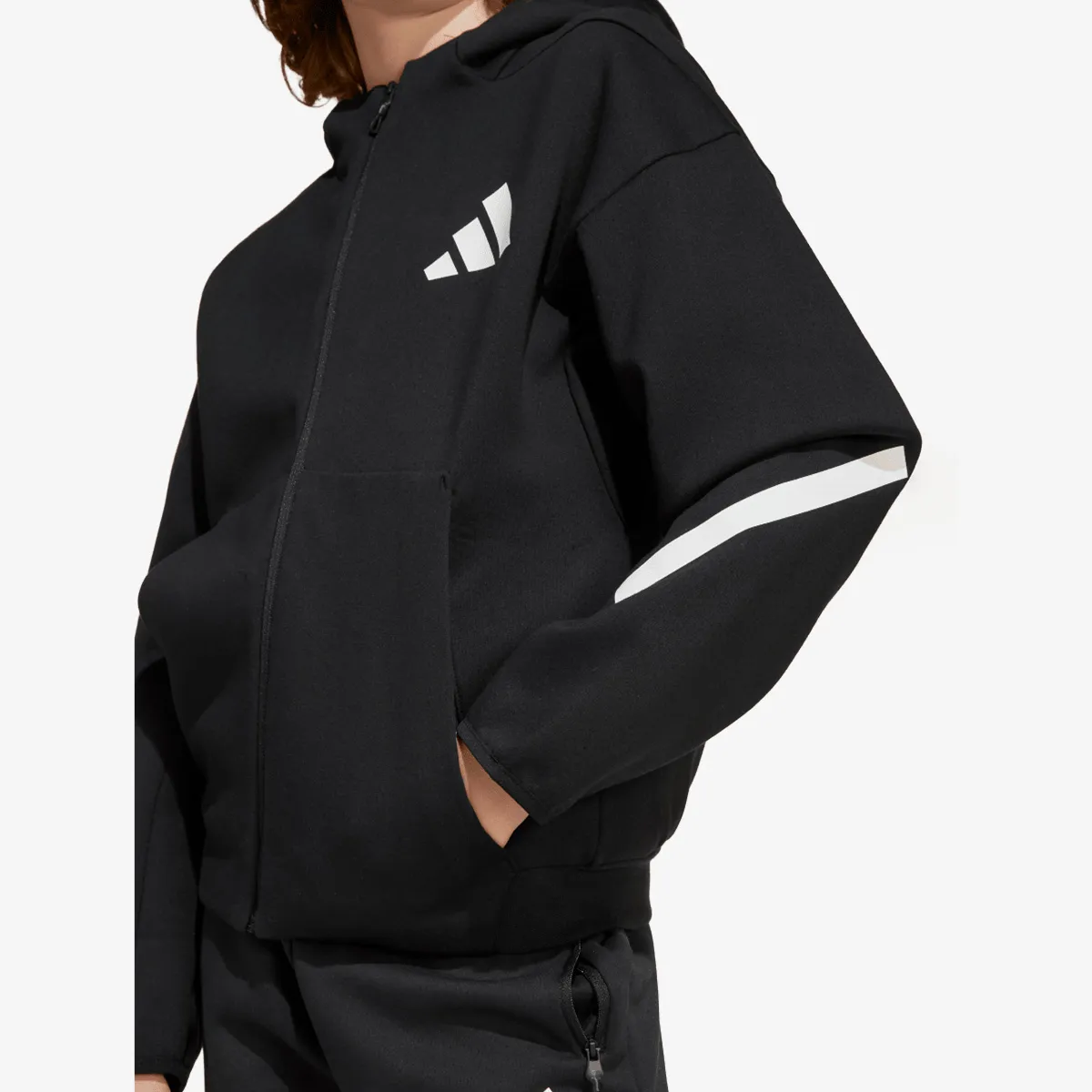 ADIDAS Majica s kapuljačom s patentom J Z.N.E.FZ 