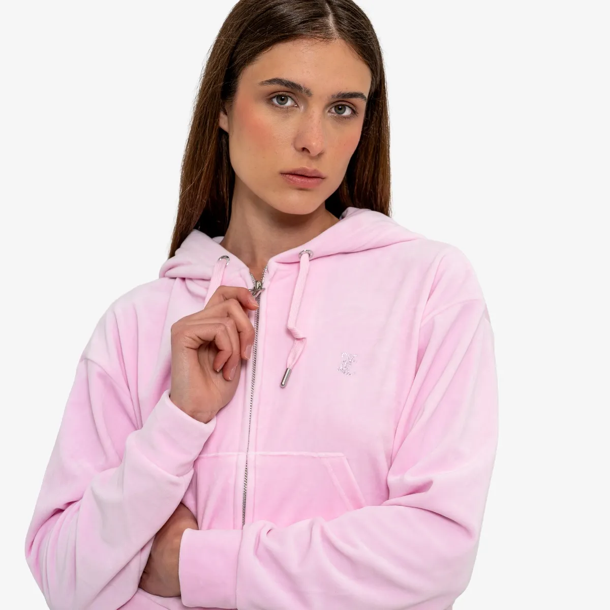 JUICY COUTURE Majica s kapuljačom s patentom ICCLE COL OUT 