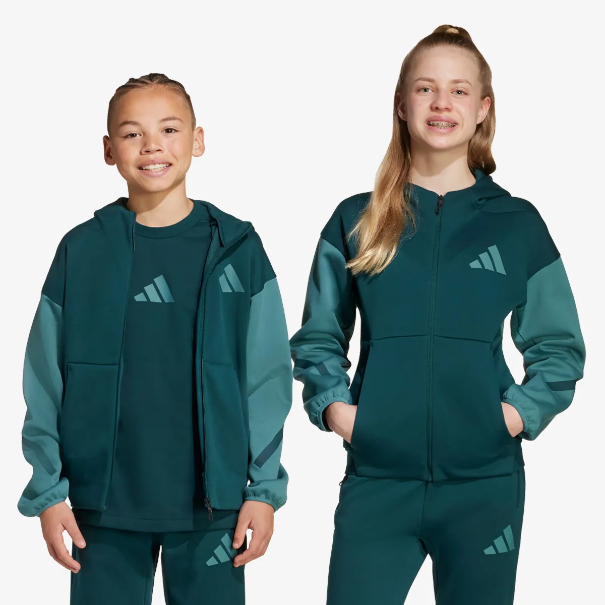 ADIDAS Majica s kapuljačom s patentom J Z.N.E.FZ CB 