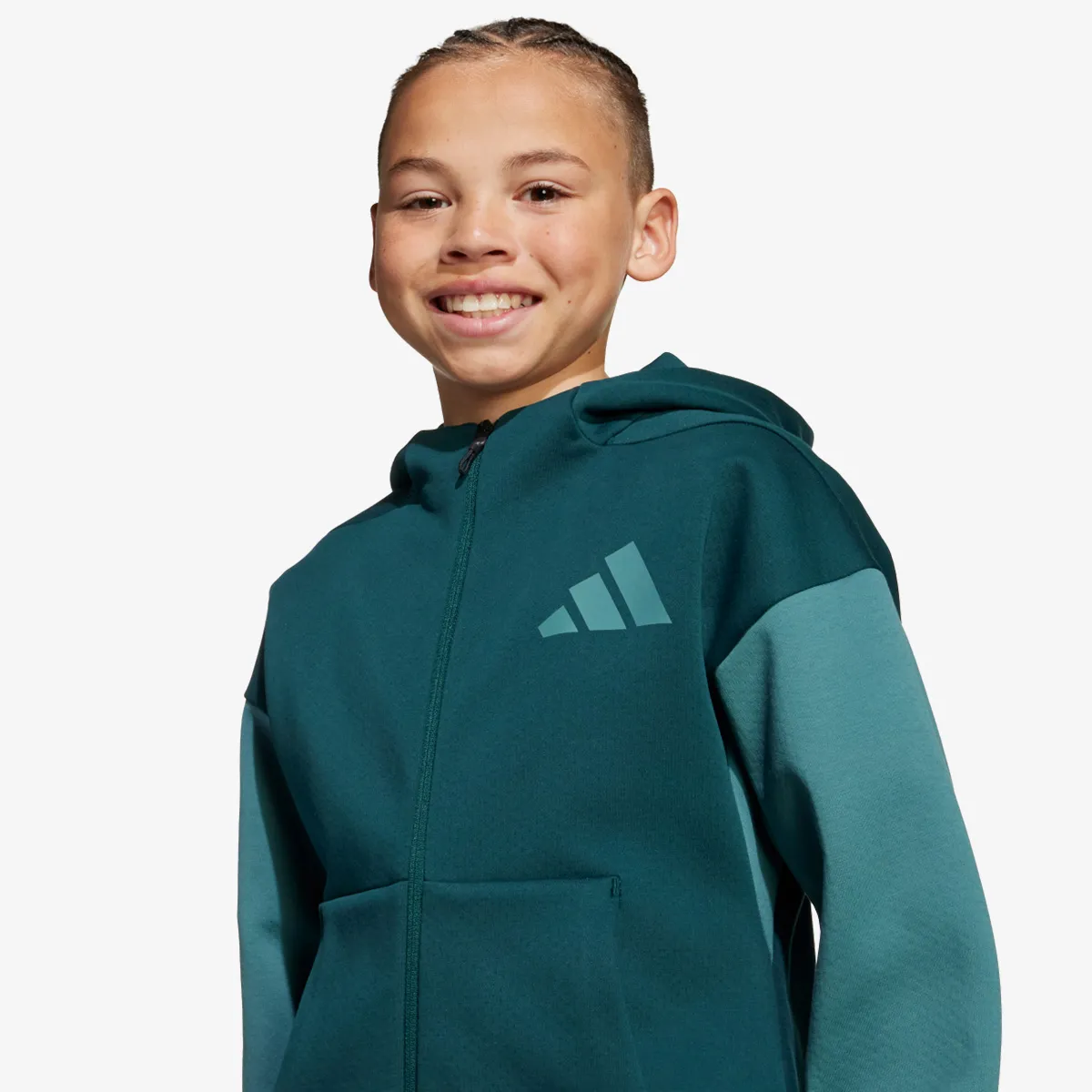 ADIDAS Majica s kapuljačom s patentom J Z.N.E.FZ CB 