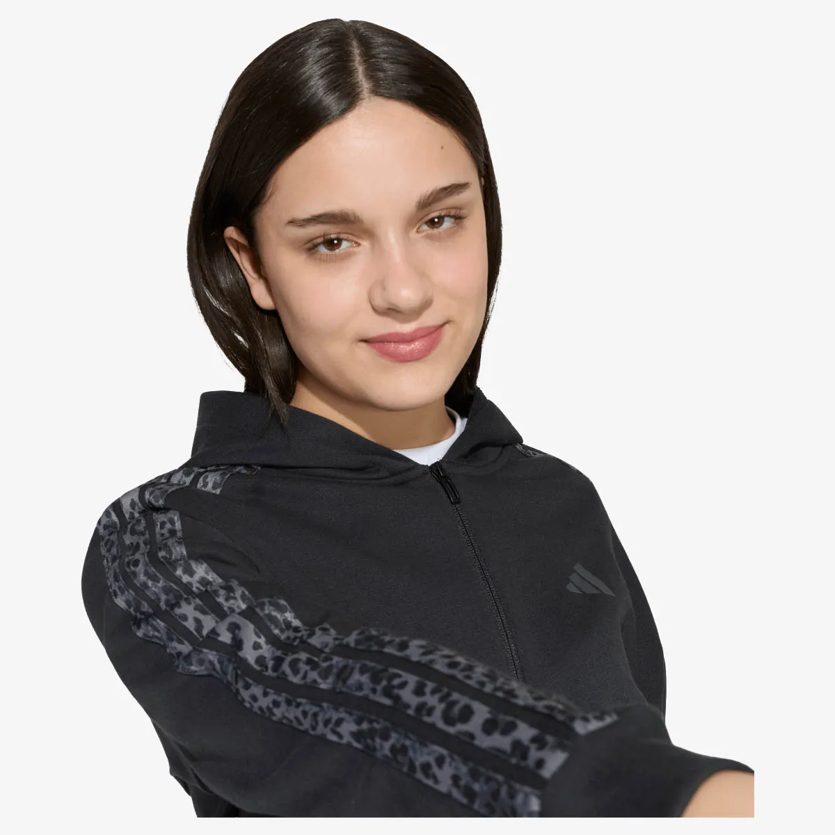 ADIDAS Majica s kapuljačom s patentom JG AN 3S FT FZ