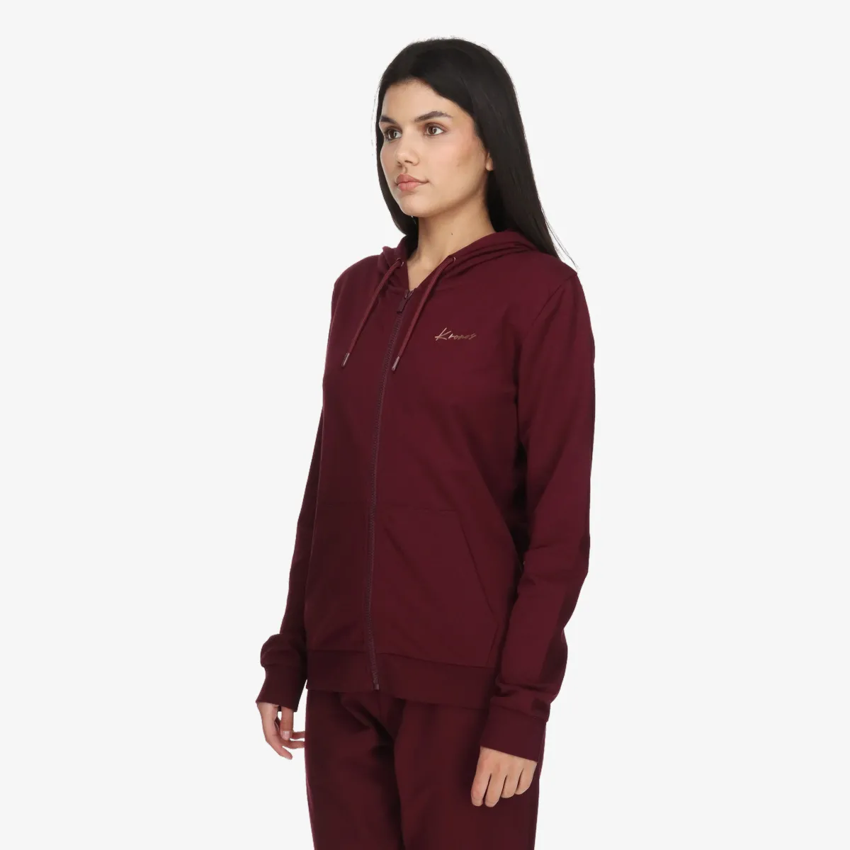 KRONOS Majica s kapuljačom s patentom KRONOS LADIES FULL ZIP HOODY