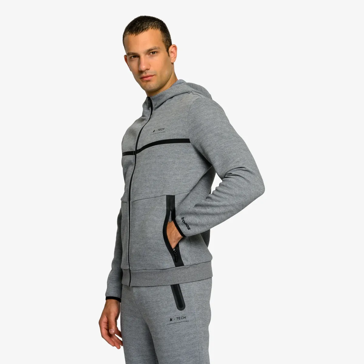 KRONOS Majica s kapuljačom s patentom KRONOS MENS FULL ZIP HOODY 