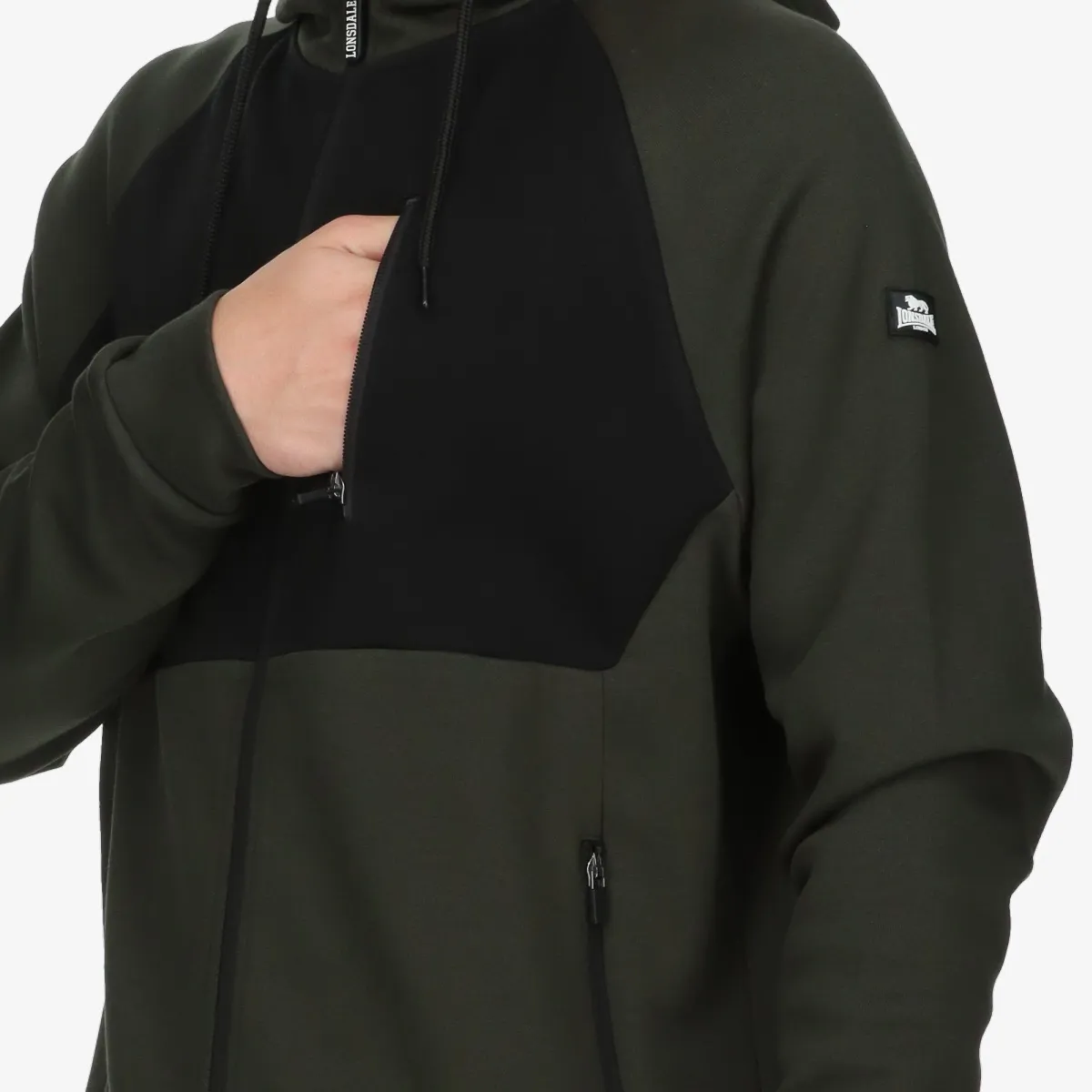 LONSDALE Majica s kapuljačom s patentom Small Logo Full Zip Hoody