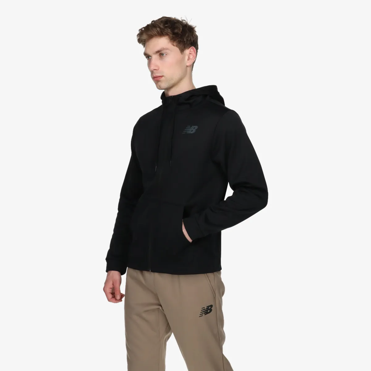 NEW BALANCE Majica s kapuljačom s patentom Tenacity Performance Fleece Full Zip Hoo 