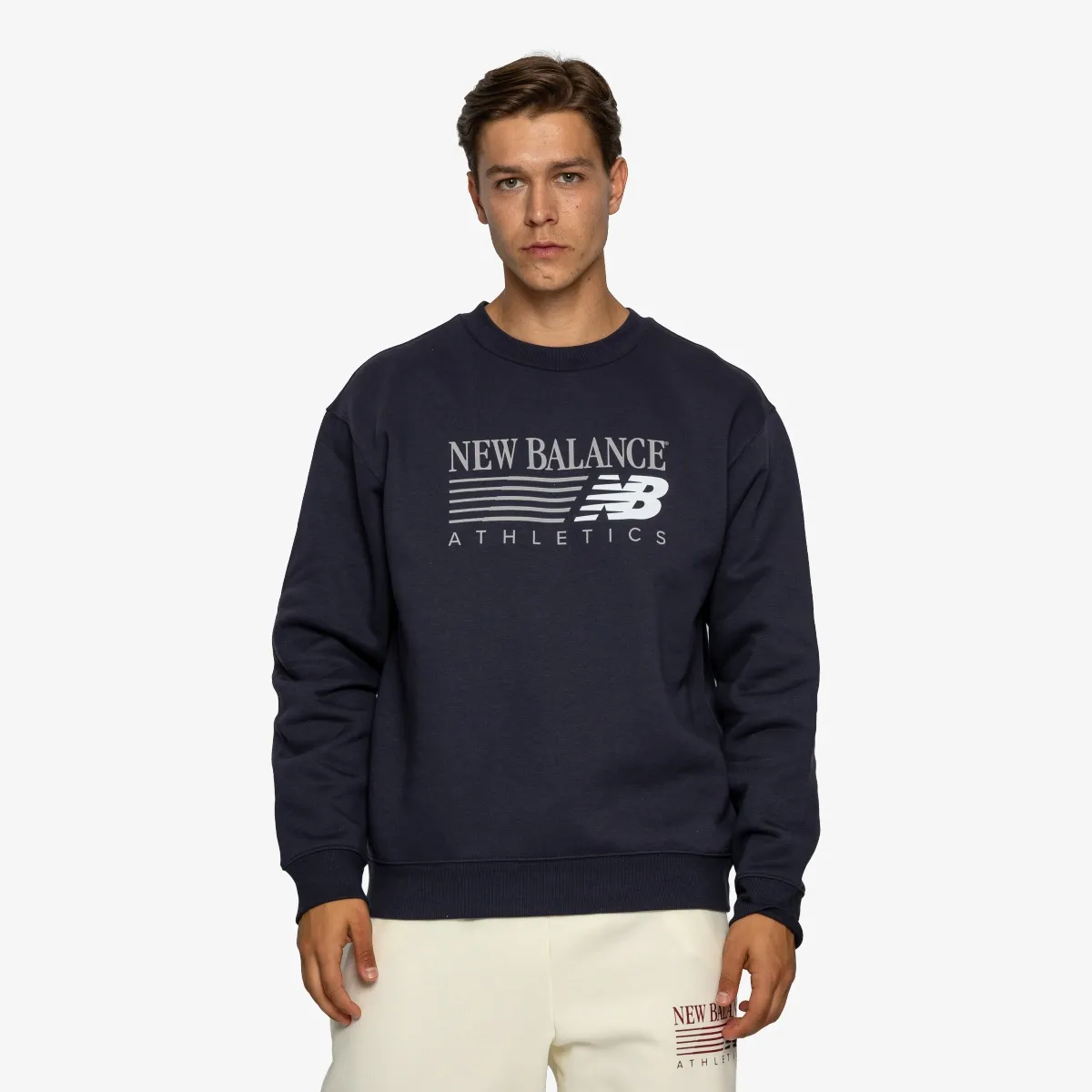 NEW BALANCE Majica bez kragne Reimagined Fleece Crew 
