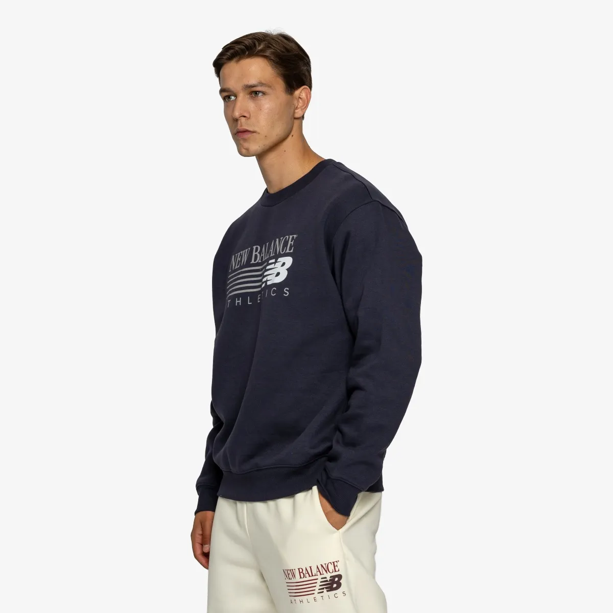 NEW BALANCE Majica bez kragne Reimagined Fleece Crew 
