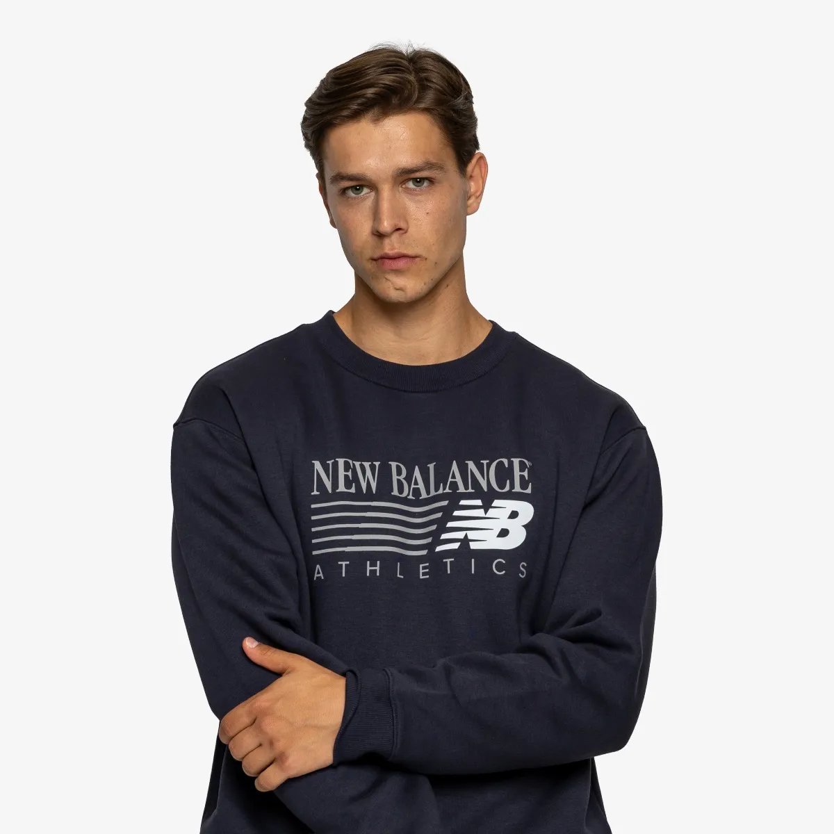 NEW BALANCE Majica bez kragne Reimagined Fleece Crew 