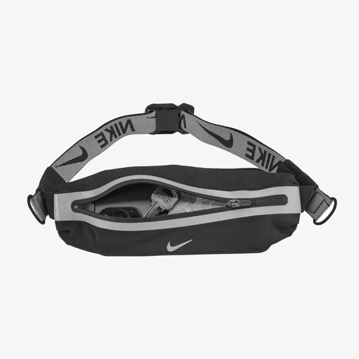 NIKE Torbica oko struka NIKE SLIM WAISTPACK 4.0 BLACK/BLACK/SILV 