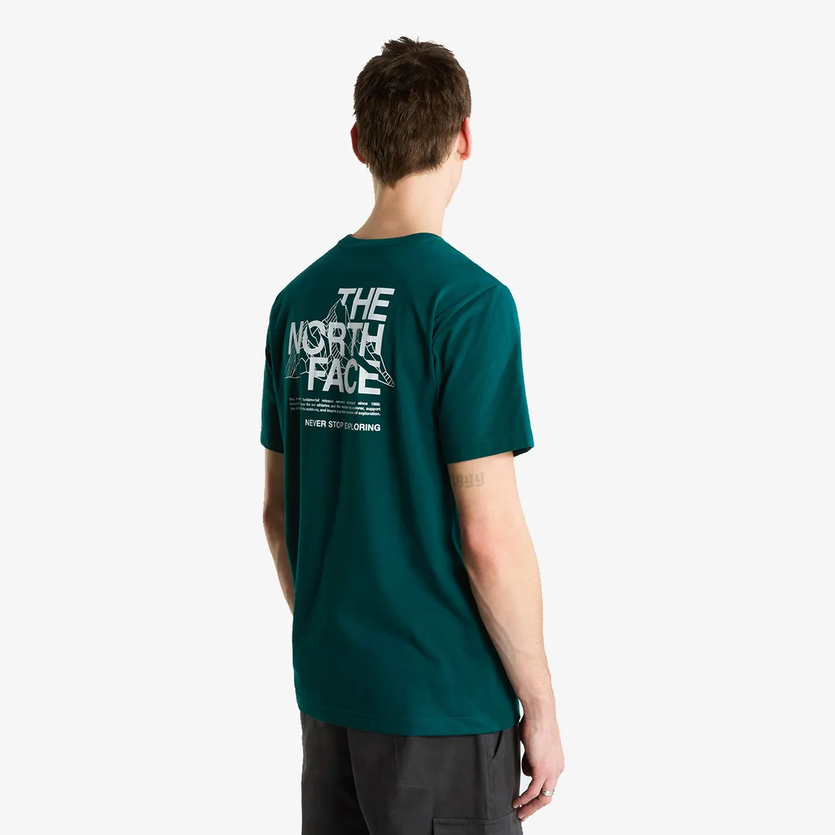 THE NORTH FACE T-Shirt M MOUNTAIN SKETCH REGULAR SHORT SLEEVE