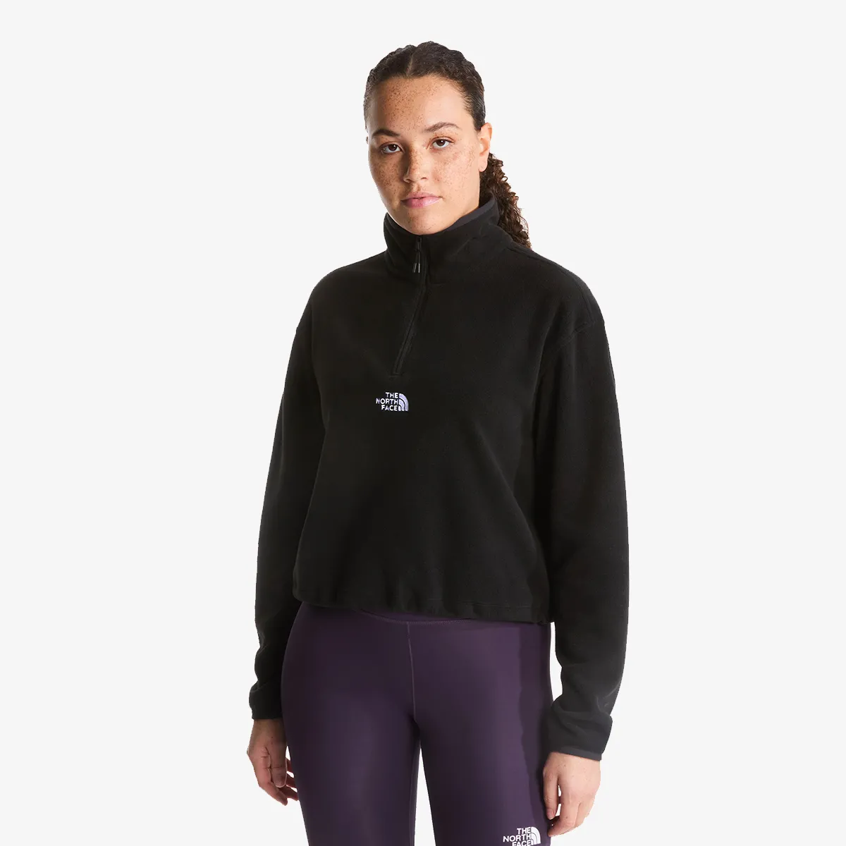 THE NORTH FACE Majica s kapuljačom s polu patentom W NOVELTY LOGO GLACIER 1/4 ZIP 