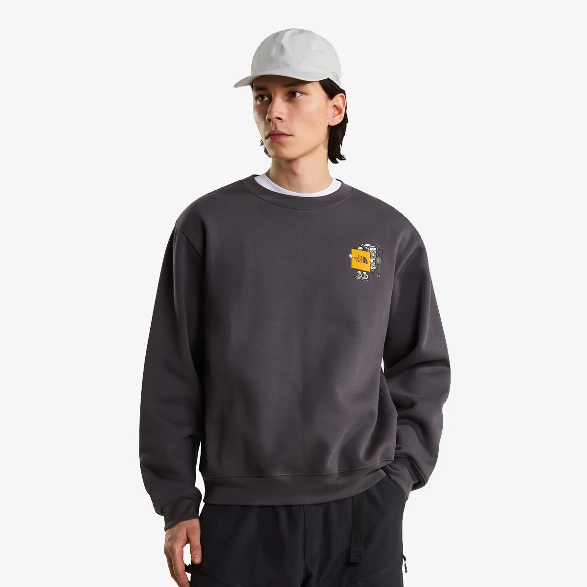 THE NORTH FACE Majica s kapuljačom U GEAR UP GET OUT RLX CREW-GRAPHIC