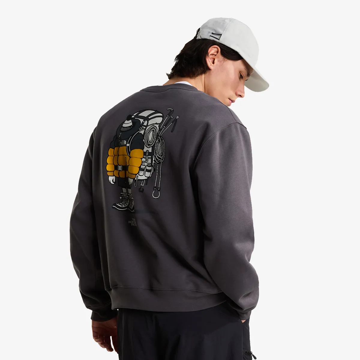 THE NORTH FACE Majica s kapuljačom U GEAR UP GET OUT RLX CREW-GRAPHIC