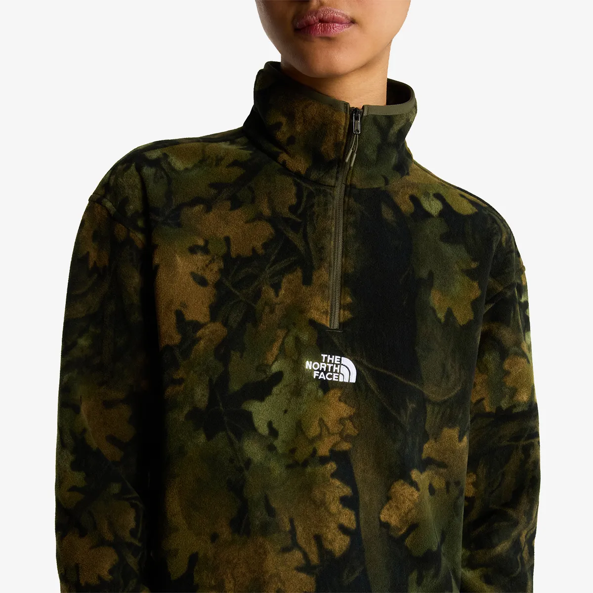THE NORTH FACE Majica s kapuljačom W NOVELTY LOGO GLACIER 1/4 ZIP - PRINT