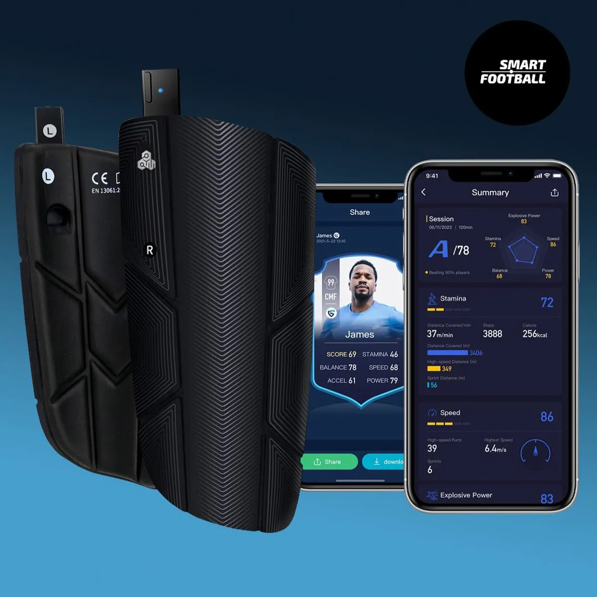 SMART FOOTBALL Štitnici za potkoljenice SMART FOOTBALL SHIN GUARDS 