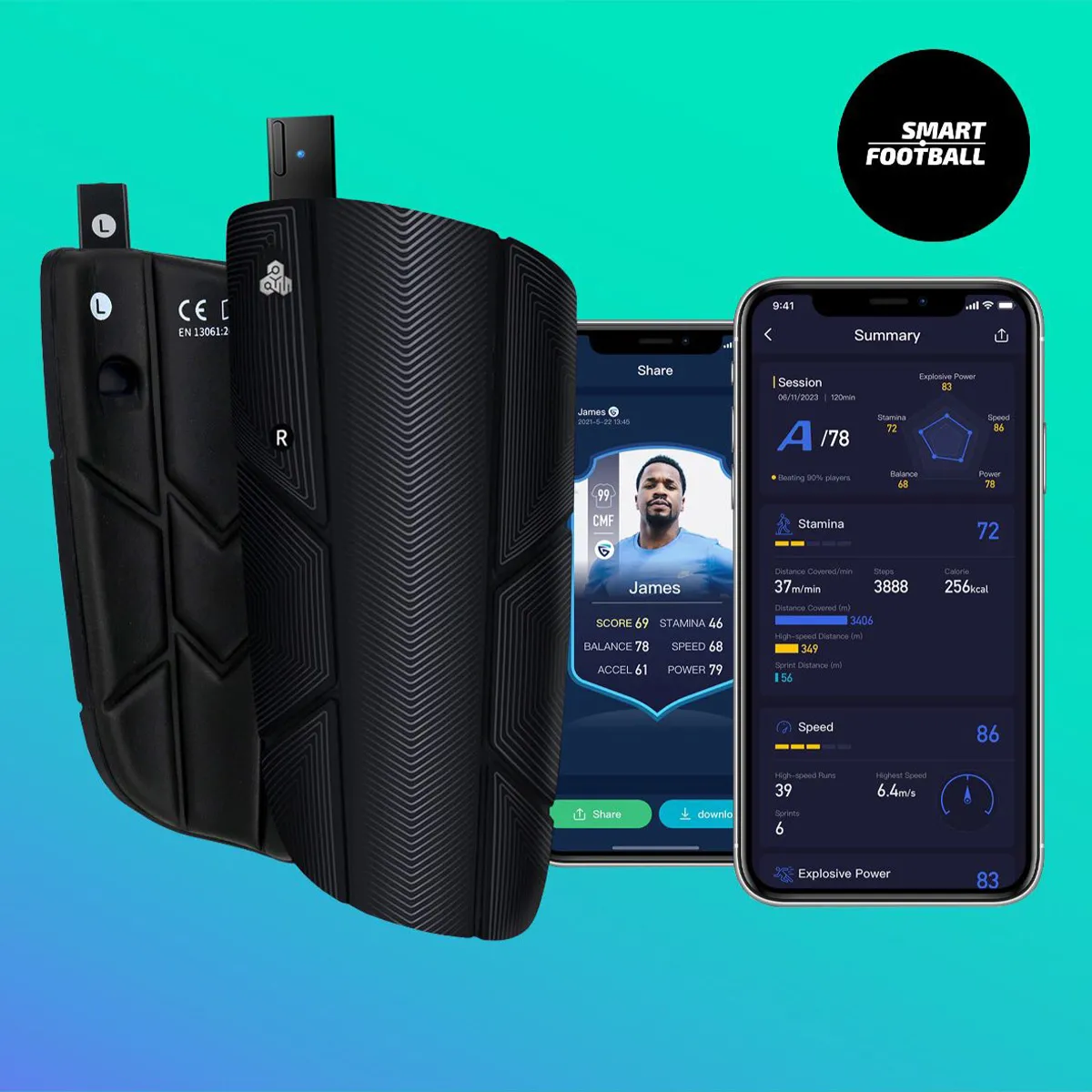 SMART FOOTBALL Štitnici za potkoljenice SMART FOOTBALL SHIN GUARDS 