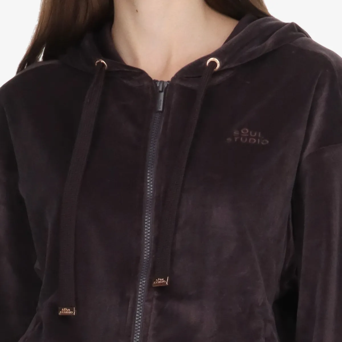 Majica s kapuljačom s patentom VELOUR FZ HOODY 