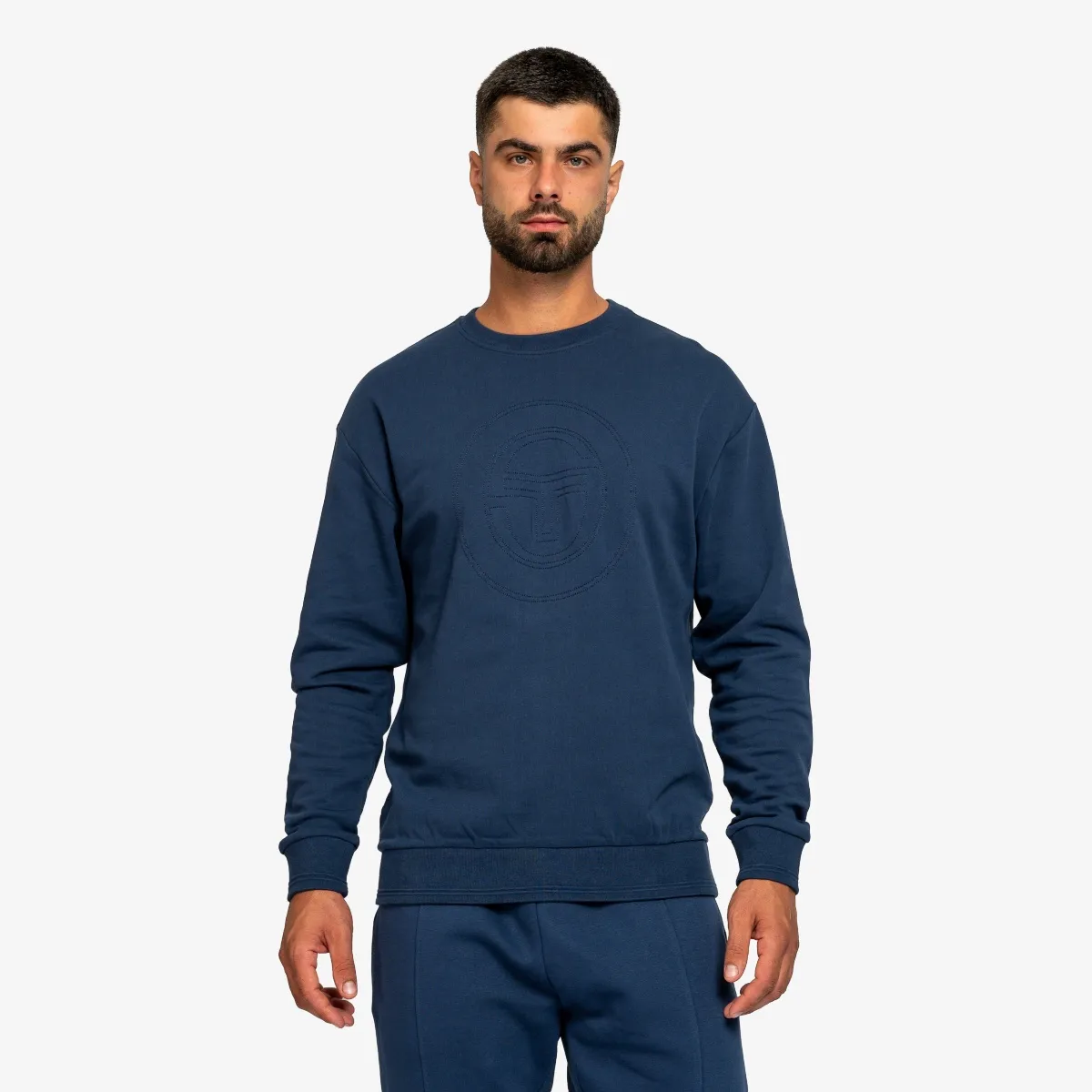 SERGIO TACCHINI Majica bez kragne MONOGRAMMA CREWNECK 