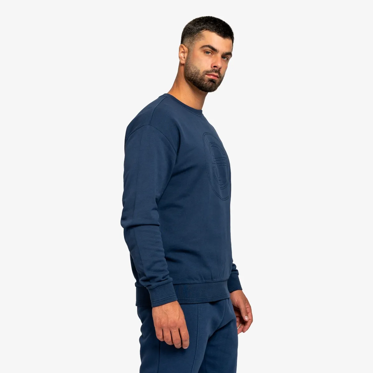 SERGIO TACCHINI Majica bez kragne MONOGRAMMA CREWNECK 