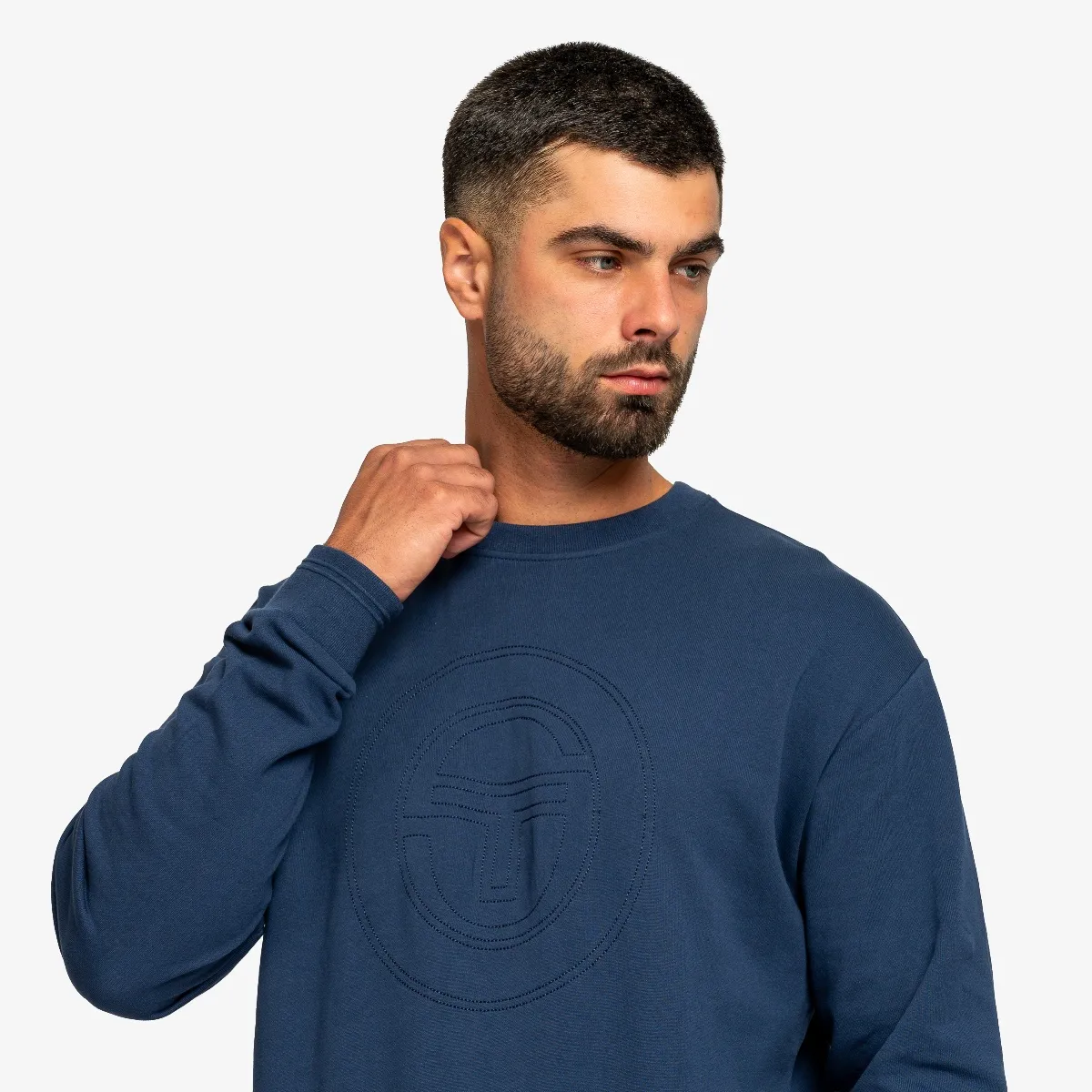 SERGIO TACCHINI Majica bez kragne MONOGRAMMA CREWNECK 