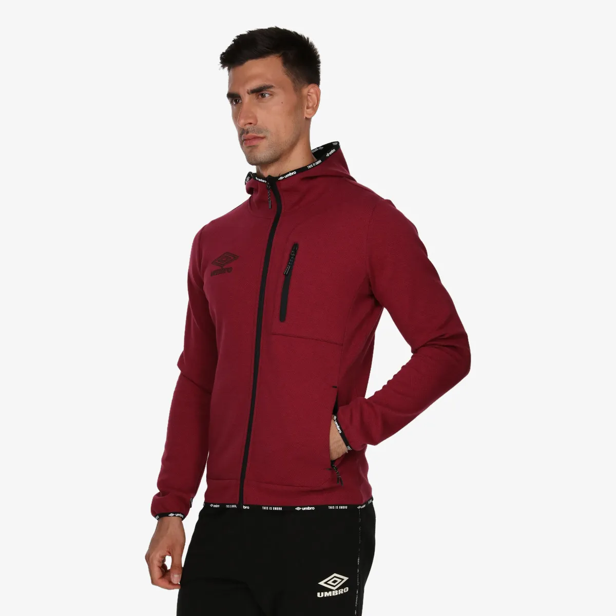 UMBRO Majica s kapuljačom s patentom UMBRO DOUBLE FULL ZIP HOODY 