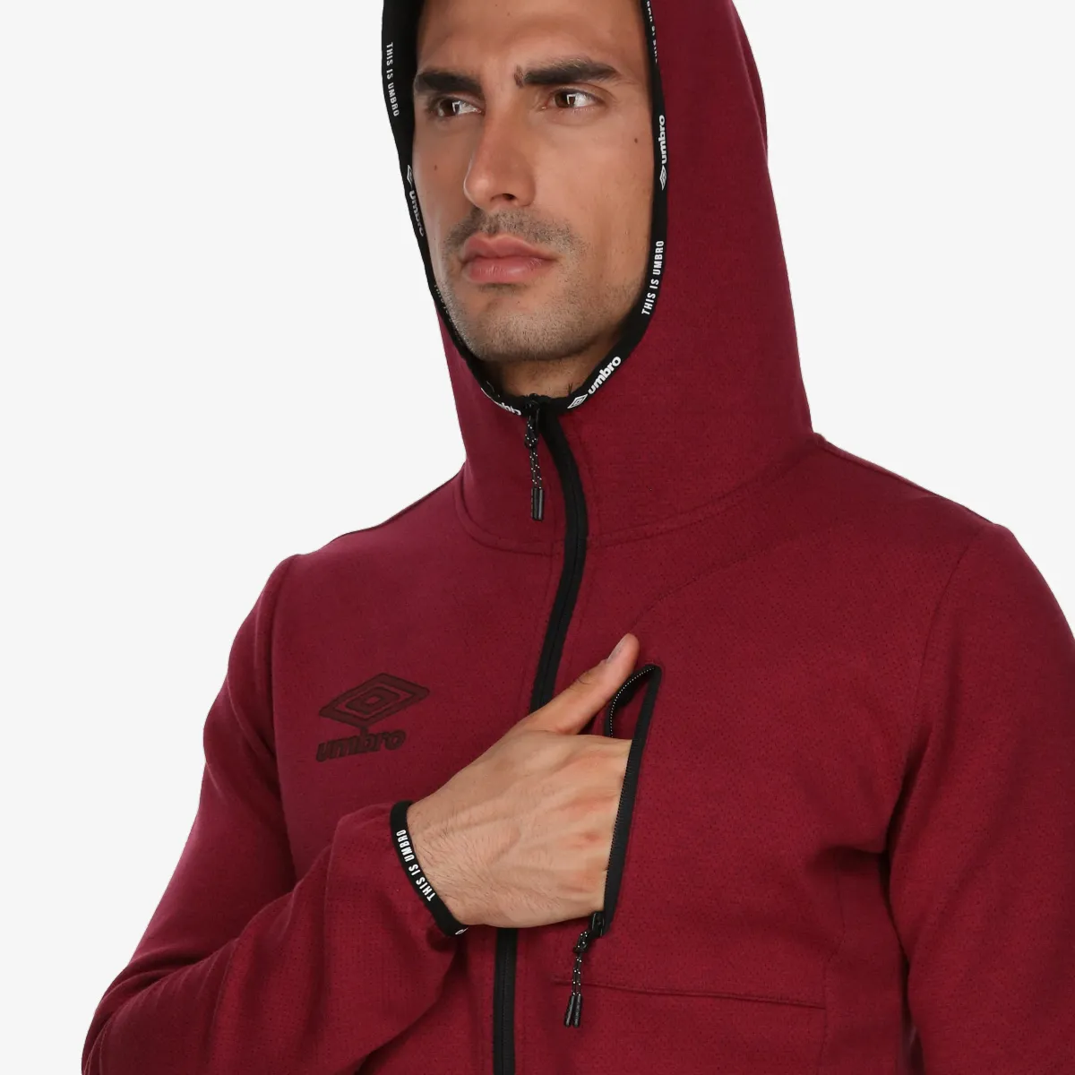 UMBRO Majica s kapuljačom s patentom UMBRO DOUBLE FULL ZIP HOODY 
