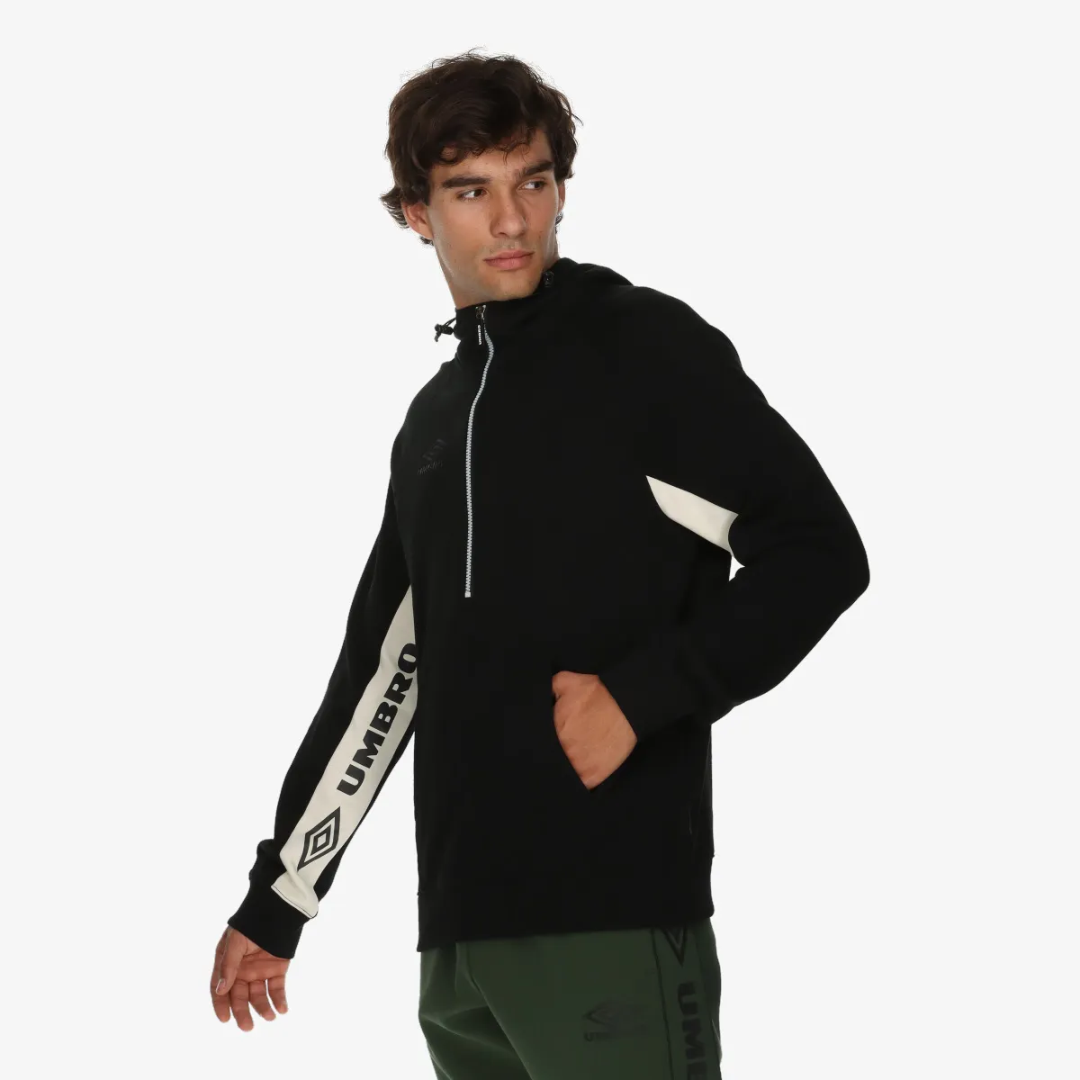 UMBRO Majica s kapuljačom s polu patentom RETRO HZ HOODIE 