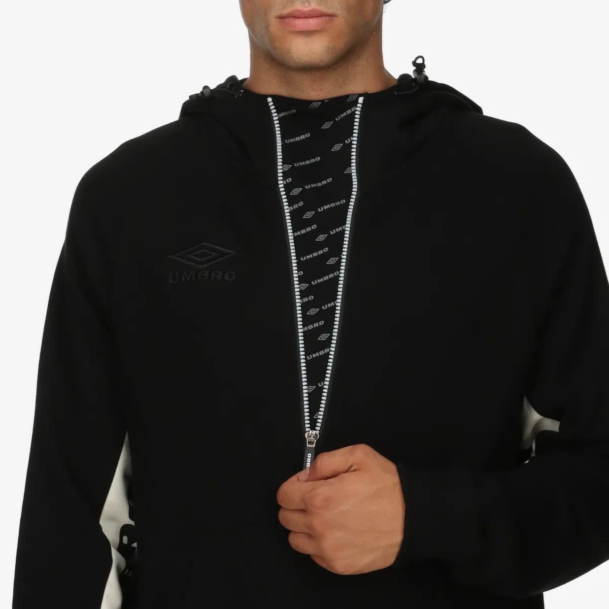 UMBRO Majica s kapuljačom s polu patentom RETRO HZ HOODIE 