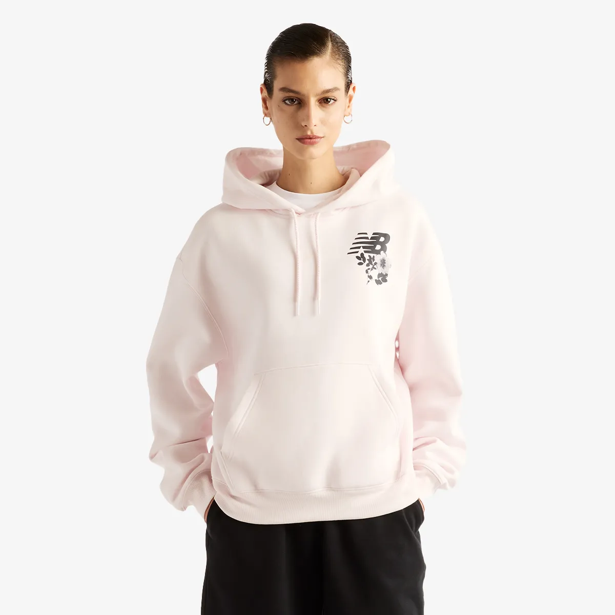 NEW BALANCE Majica s kapuljačom Pressed Flowers Hoodie 