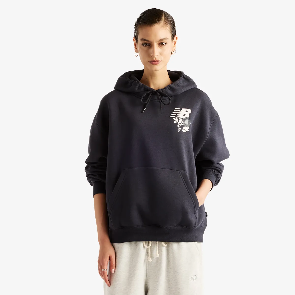 NEW BALANCE Majica s kapuljačom Pressed Flowers Hoodie 