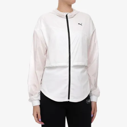 PUMA Majica s kapuljačom TRAIN ULTRA HOODED JACKET PUMA WHITE 