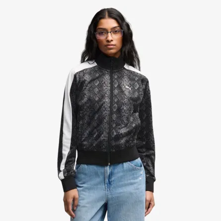 PUMA Majica s patentom T7 Snake AOP Short Track Jacket