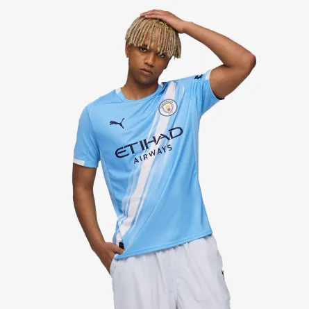 PUMA Dres MCFC Home Jersey Replica Team Light Blue 