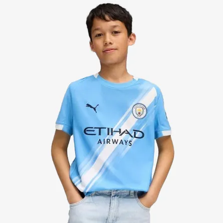 PUMA Dres MCFC Home Jersey Replica Jr Team Light B 