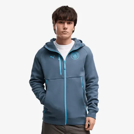PUMA Majica s kapuljačom s patentom MCFC PUMATECH FZ Hoodie