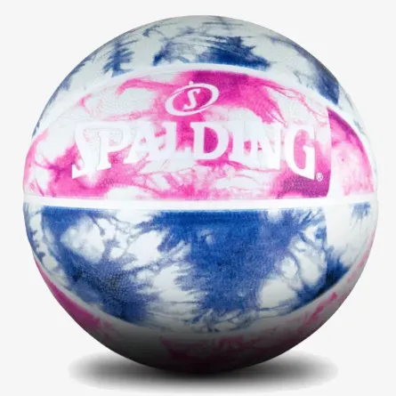 SPALDING Lopta Tie Dye Pink/Blue Sz6 Rubber Basketball