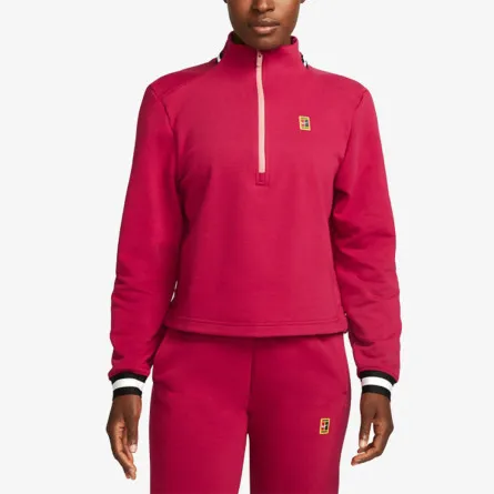 NIKE Majica s polu patentom W NKCT DF FLC HERITAGE TOP 
