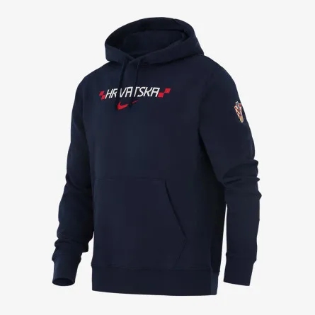 NIKE Majica s kapuljačom CRO M NK PO CLUB HOODIE FT-OBSIDIAN/WHIT 