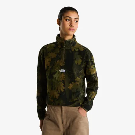 THE NORTH FACE Majica s kapuljačom W NOVELTY LOGO GLACIER 1/4 ZIP - PRINT 