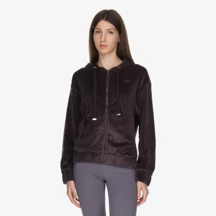 Majica s kapuljačom s patentom VELOUR FZ HOODY